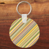 Porte-clés Joli motif rayures colorées (Recto)
