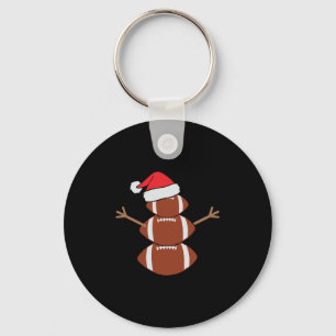 Porte-clés Joli Noël Football Snowman Santa Hat Funny