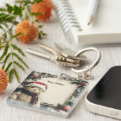 Porte-clés Joli Noël Teddy Bear Illustration Design (Devant Droit)