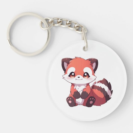 Porte-clés  joli panda roux (Devant)