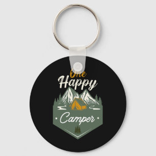 Porte-clés Joli petit joyeux campeur anniversaire camping fam