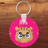 Porte-clés Joli petit tigre or début (Recto)