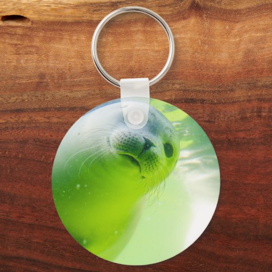 Porte-clés Joli Phoque Amical Sous L'Eau (Verso)