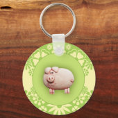 Porte-clés Joli porc rose (Recto)