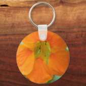 Porte-clés Joli Porte - clé de fleurs de Nasturtium Orange (Recto)