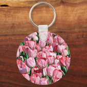 Porte-clés Joli Porte - clé de tulipes roses (Recto)