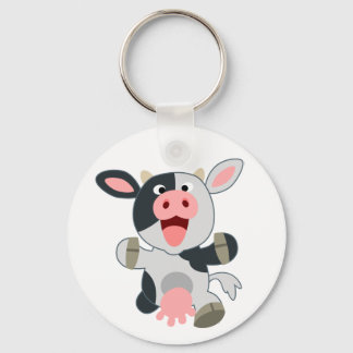 Porte-clés Joli Porte - clé de vache caricature joyeux