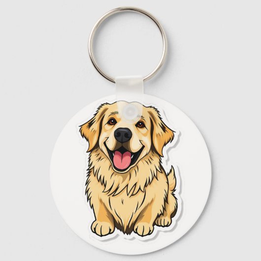 Porte-clés Joli Porte - clé Golden Retriever (Recto)
