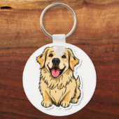 Porte-clés Joli Porte - clé Golden Retriever (Recto)
