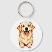 Porte-clés Joli Porte - clé Golden Retriever (Recto)