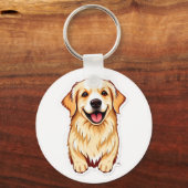Porte-clés Joli Porte - clé Golden Retriever (Recto)