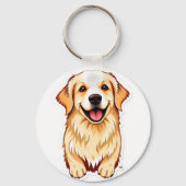 Porte-clés Joli Porte - clé Golden Retriever (Verso)
