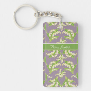 Porte-clés Joli Porte - clé : Lys of the Valley, Mauve