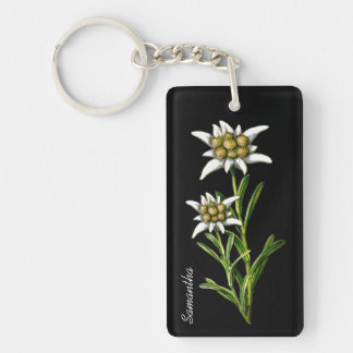 Porte-clés Joli Porte - clé personnalisé Fleur Edelweiss