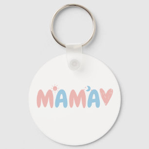 Porte-clés Joli Porte - clé Sun&Moon MAMA