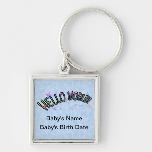 Porte-clés Joli Rainbow Hello World (Devant)