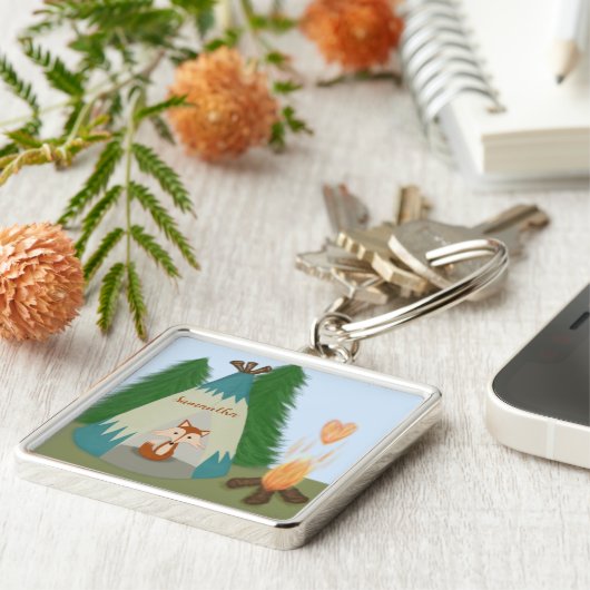 Porte-clés Joli renard solitaire (Côté)