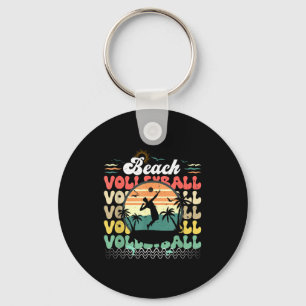 Porte-clés Joli rétro vintage hawaii plage volley-ball couche