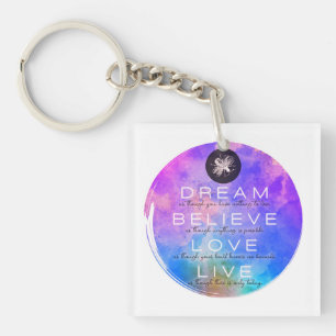 Porte-clés Joli rêve Croire l'amour Live Inspirational