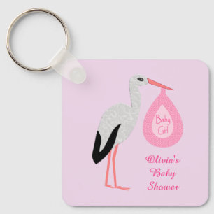 Porte-clés Joli rose bébé fille Baby shower Porte - clé