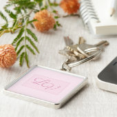 Porte-clés Joli rose et blanc doux (Côté)