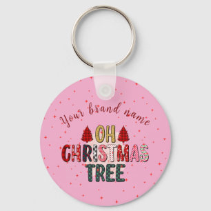 Porte-clés Joli rose OH sapin de Noël en vrac cadeau d'affair