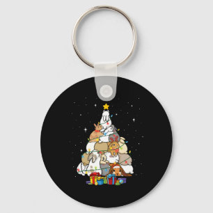 Porte-clés Joli sapin de Noël lapin 1