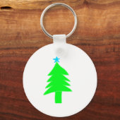 Porte-clés joli sapin de Noël vert (Recto)