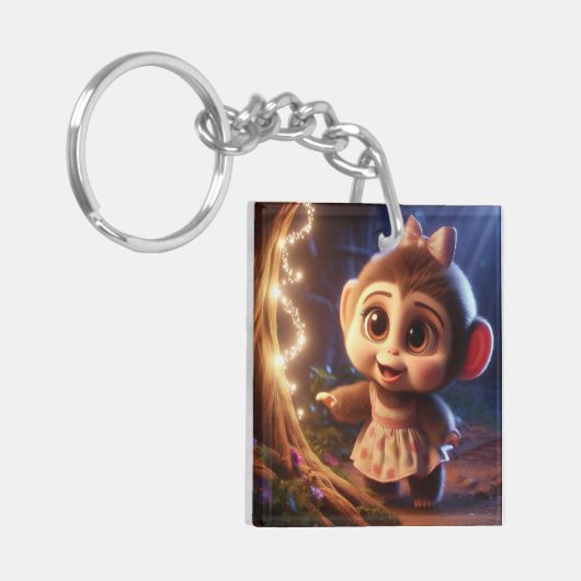Porte-clés Joli singe en robe (Devant gauche)
