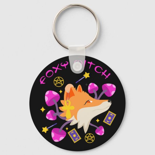 Porte-clés Joli Sorcière Foxy Magick Fox (Recto)
