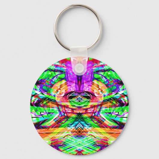 Porte-clés Joli symétrique symétrique abstrait néon trial iPa (Recto)