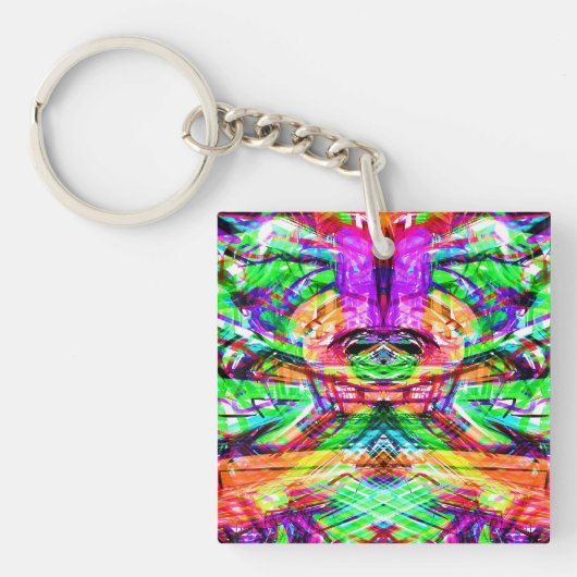 Porte-clés Joli symétrique symétrique abstrait néon trial iPa (Devant)