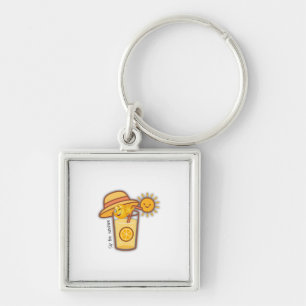 Porte-clés Joli T-shirt à la citronnelle d'été - Casquette en