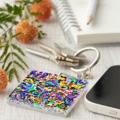 Porte-clés Joli tableau abstrait peint coque d'air iPad (Devant Droit)