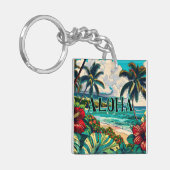 Porte-clés Joli thème Hawaiian Island (Devant gauche)