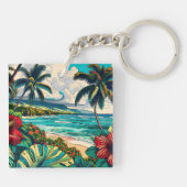Porte-clés Joli thème Hawaiian Island (Dos)