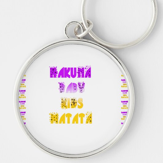 Porte-clés Joli violet et jaune Hakuna Matata bébé enfants G (Devant)