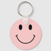 Porte-clés Joli visage rose et noir (Recto)