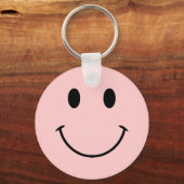 Porte-clés Joli visage rose et noir (Recto)