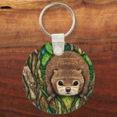 Porte-clés Jolie adorable petit bébé castor (Recto)