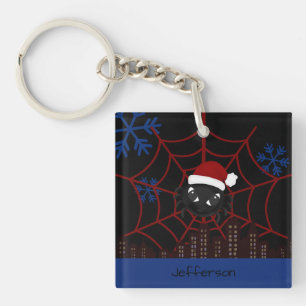 Porte-clés Jolie araignée de Noël personnalisée