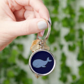 Porte-clés jolie baleine bleue (main)