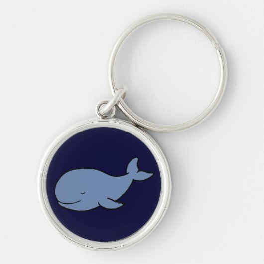 Porte-clés jolie baleine bleue (Devant)