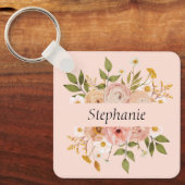 Porte-clés Jolie bohème nom fleuri mère jour (Recto)