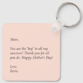 Porte-clés Jolie bohème nom fleuri mère jour (Dos)