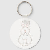 Porte-clés Jolie broderie style lapin lapin lapin (Recto)