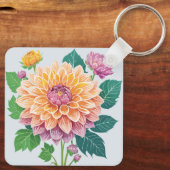 Porte-clés Jolie Dahlia (Verso)
