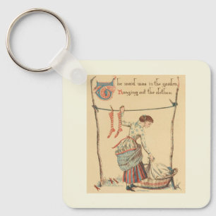 Porte-clés Jolie dame vintage
