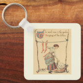 Porte-clés Jolie dame vintage (Recto)