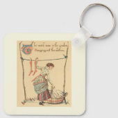 Porte-clés Jolie dame vintage (Dos)